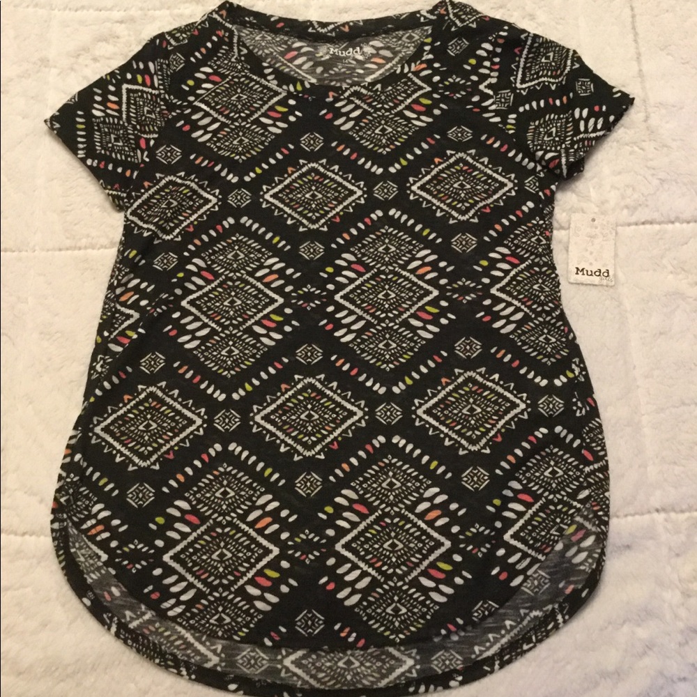 Black Mudd patterned tee